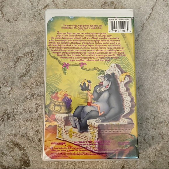 Disney’s Classic The Jungle Book VHS Tape Black Diamond Edition - Picture 3 of 6